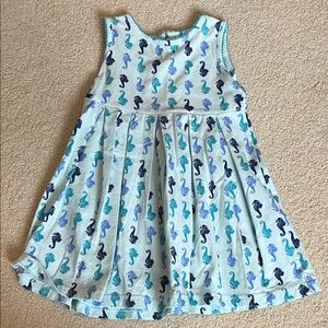 Rachel Riley Blue Seahorse Print Dress